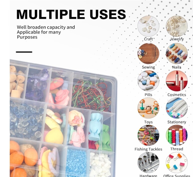 Organizer box storage container storage Box plastic small parts tool Box clear