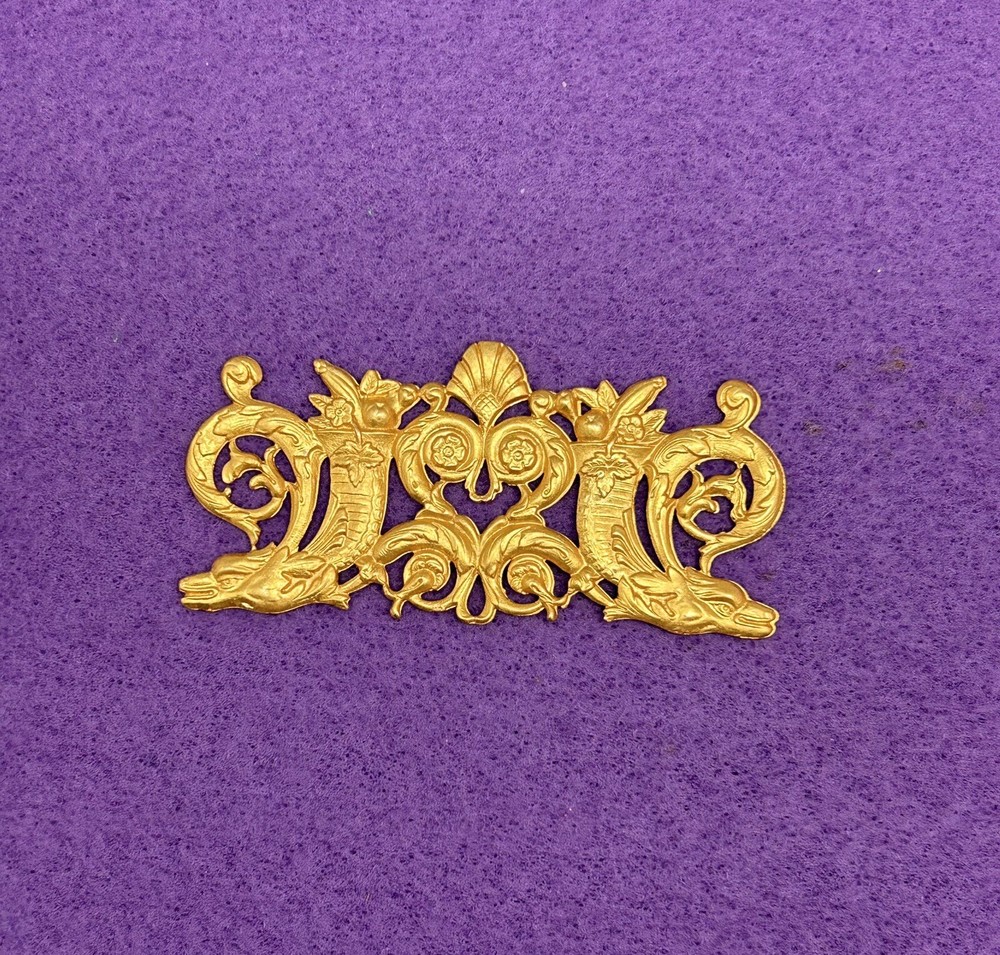 Vintage Cast decorative elements ormolu 98.5% Tin Gilted With 24k