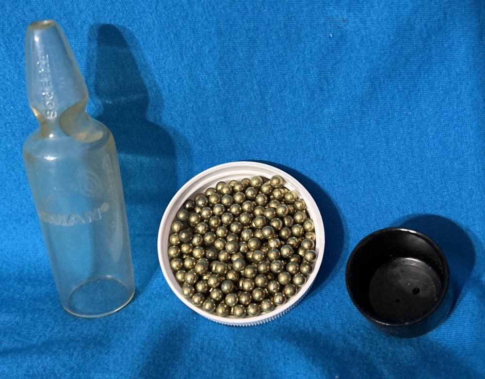 Vintage Marksman BB Speed Loader With Name On Loader & 240 BBs