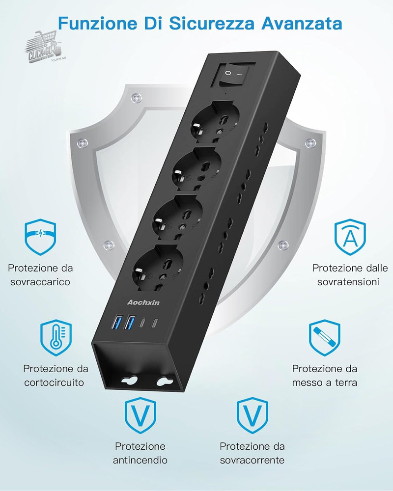 Electrical Multi-Outlet Angle Socket With 2 USB-A, 2 USB-C & 12 Sockets, Slipper Co