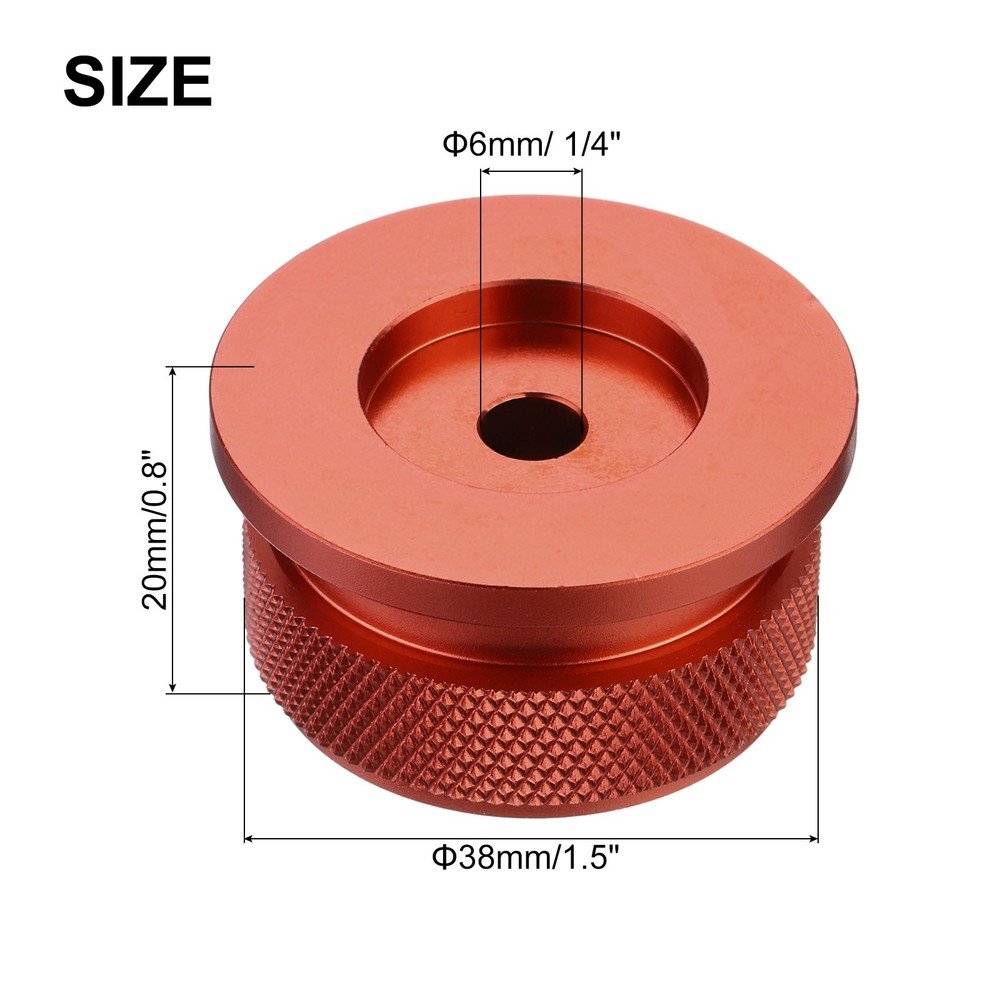 Aluminium Potentiometer Knobs 1/4"x1.5", Volume Tone Control Knobs, Red