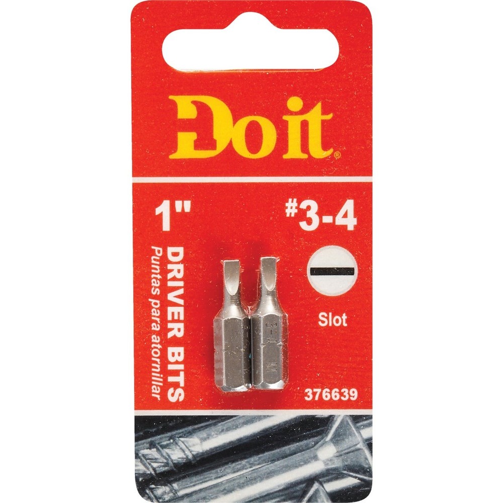 Do it #3-4 Slotted 1 In. Insert Screwdriver Bit (2-Pack) 306192DB SIM Supply,
