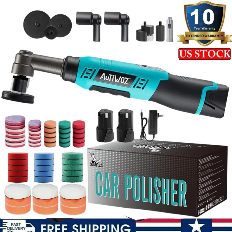 AUTIWOZ Cordless Mini Car Polisher Micro Scratch Remove Buffer Polishing Machine