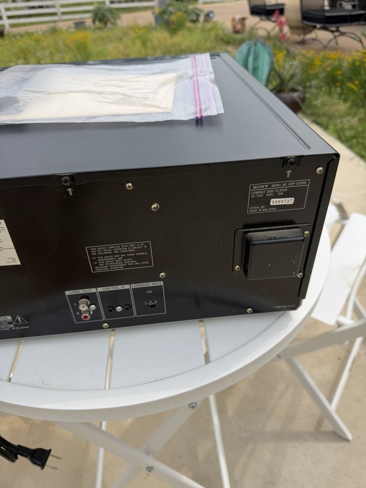 SONY CDP-CX200 Compact Disk MEGA STORAGE 200 CD PLAYER REMOTE MANUAL TESTED