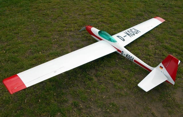 ASK 14 Powered Glider 90" WS RC Model Airplane Plans Templates PDF on USB