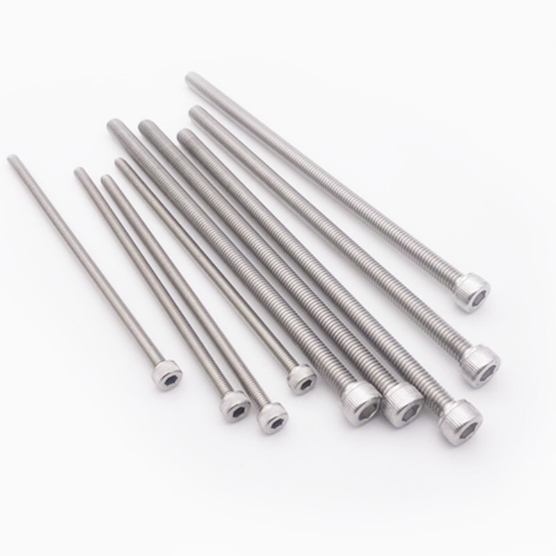 2pcs M8 extension Allen bolt cap head hex socket screws 110mm-200mm thread nail