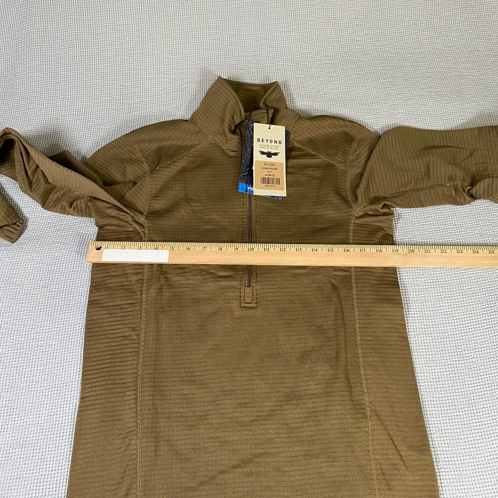 Beyond A2 Krios Crew Pullover Grid Fleece Polartec Power Grid Coyote MEDIUM LONG