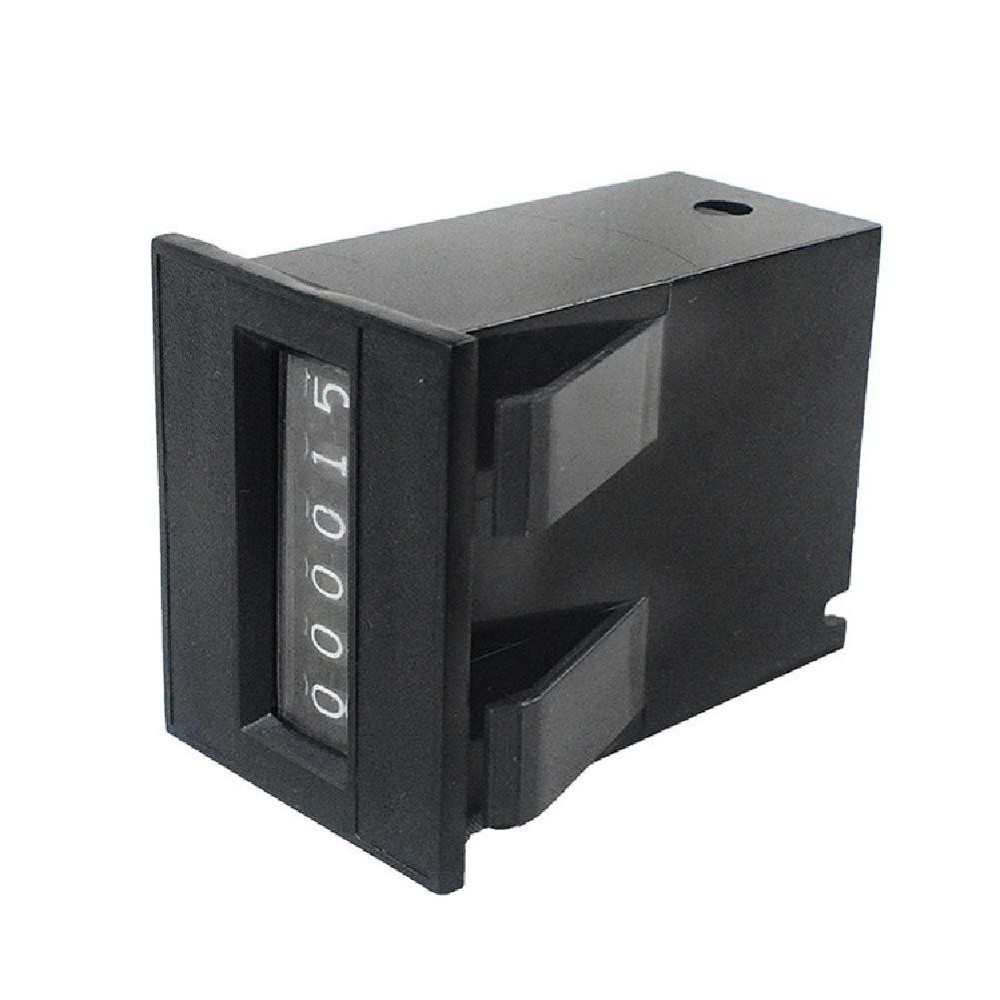 12V DC 6 Digit Impulse Counter Mechanical Wire Leads Base VDC