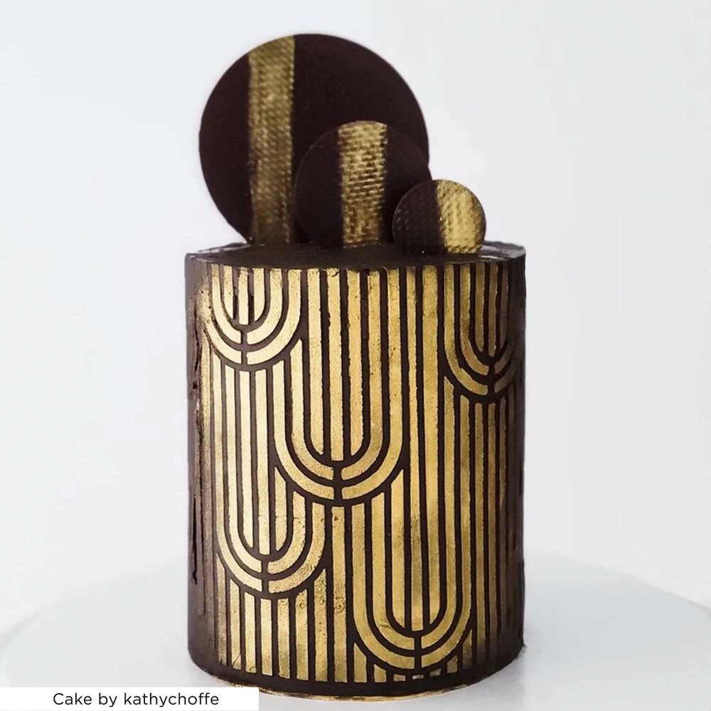 Large Cake Decorating Stencil ENIC Art Deco Pattern