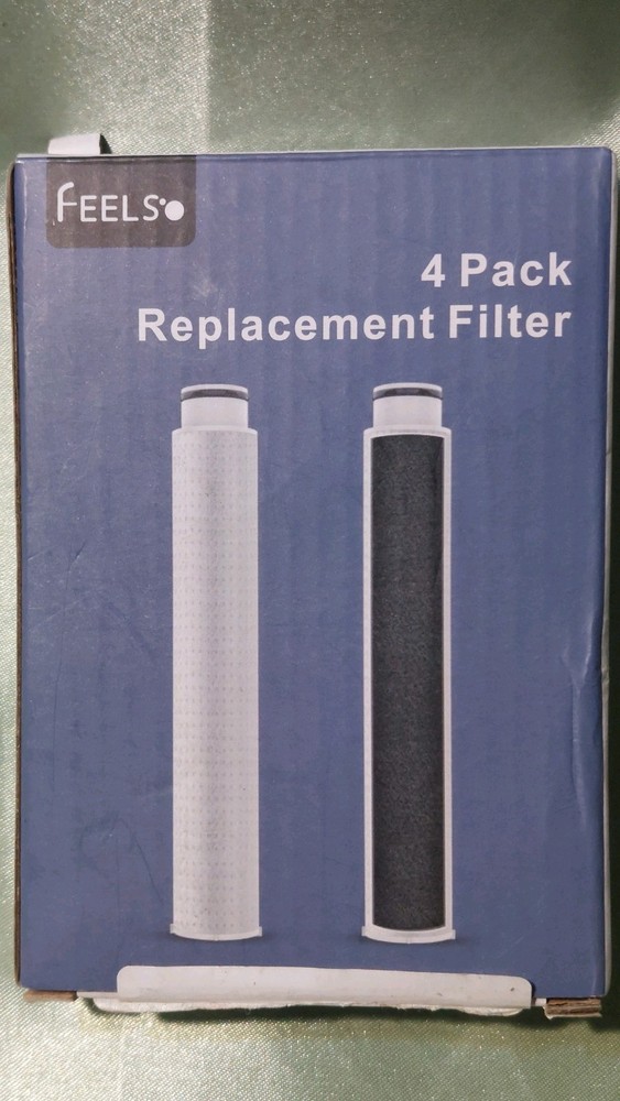 FEELSO 4 Pack Replacement Faucet Filter Plastic White Black