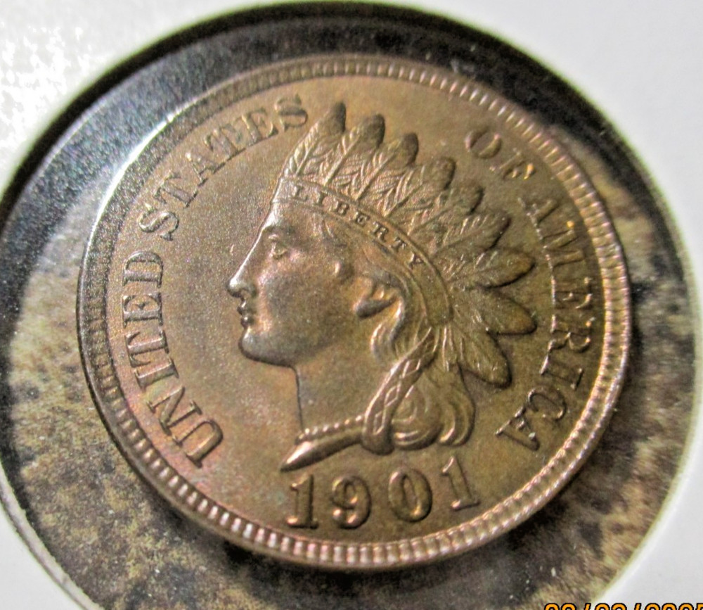 1901 INDIAN CENT GEM RB ZZ