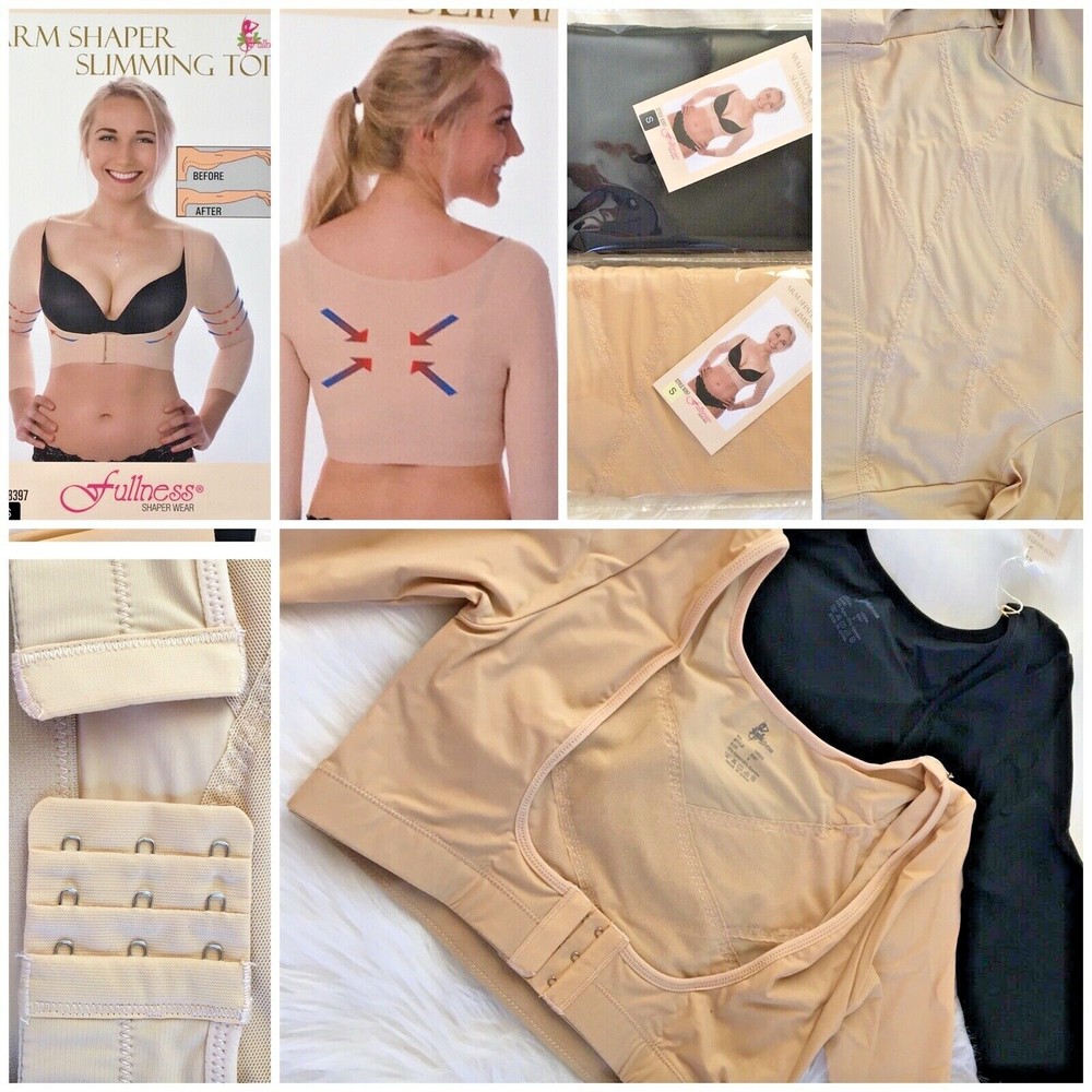 Women's Arm Shaper Slimming Upper Compression 3/4 Sleeve Posture Corrector S-XL