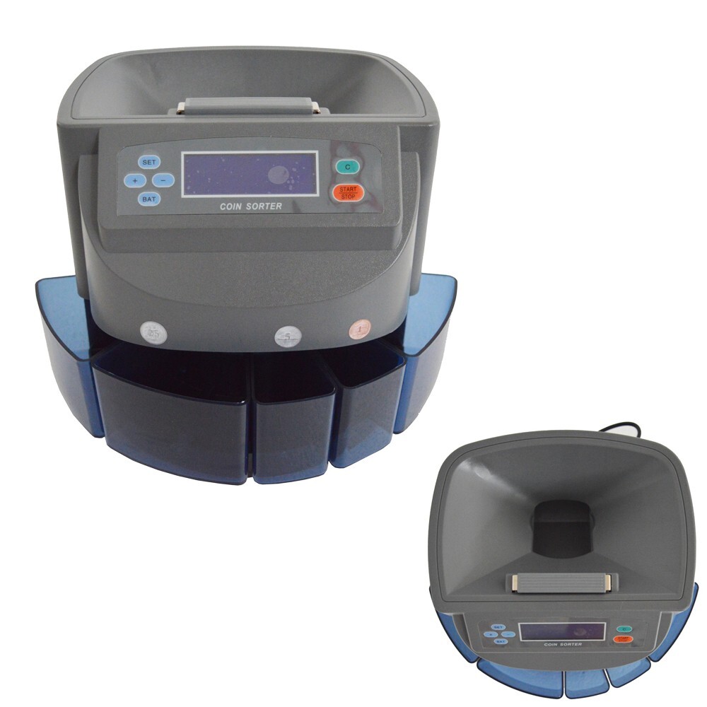 Automatic Coin Sorter Machine Counter Digital Electronic Counting Change Money
