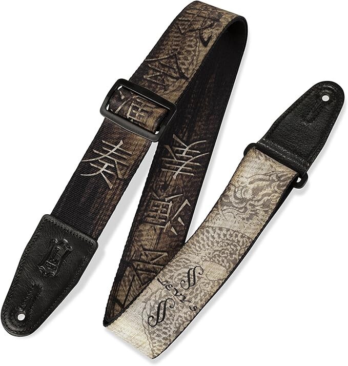 Levy's MPD2-012 2" Sublimation-Printed Polyester Guitar Strap - Asian Characters