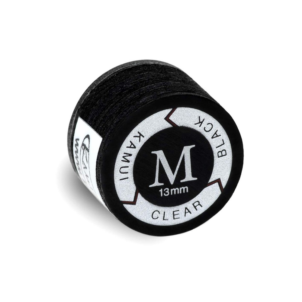 KAMUI Clear Black Laminated Pool Billiard CUE TIP - 1 pc Medium 13 mm