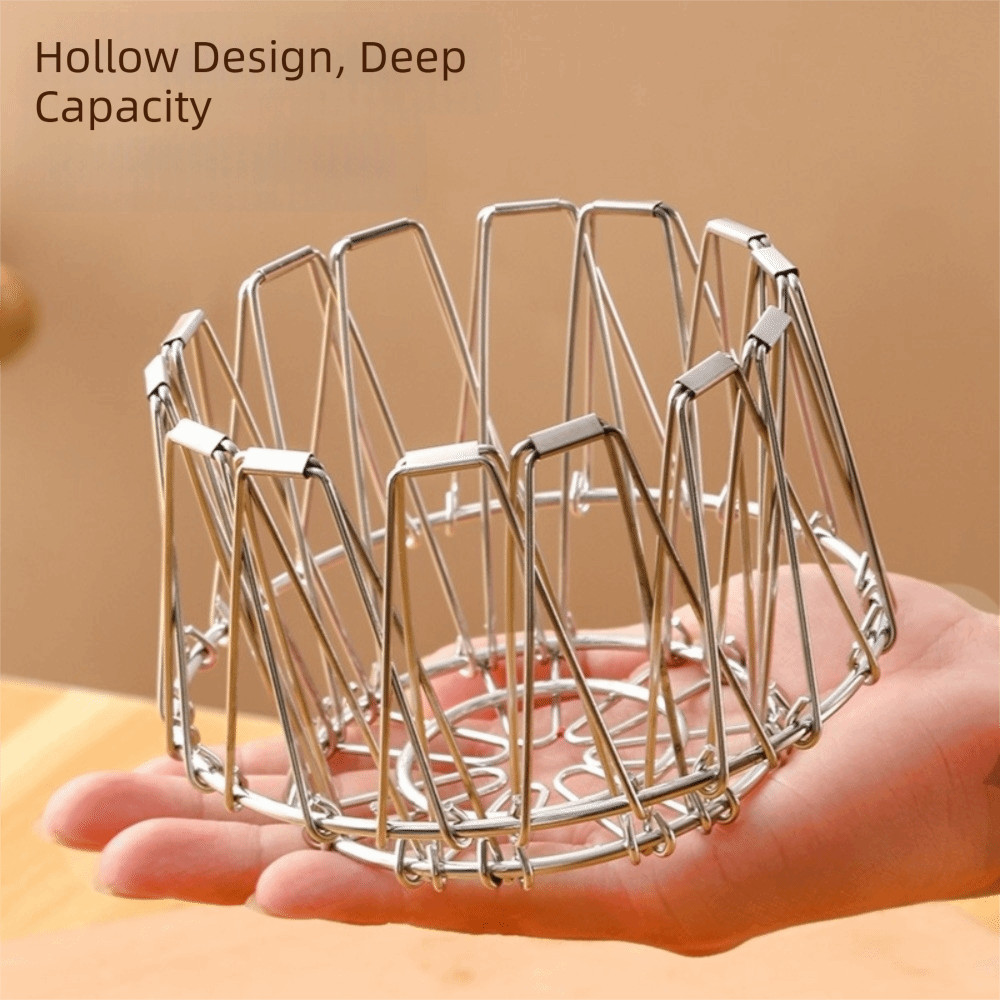 Nordic-style Hollow Structure Foldable Fruit Basket Scalable Modern Candy Rack