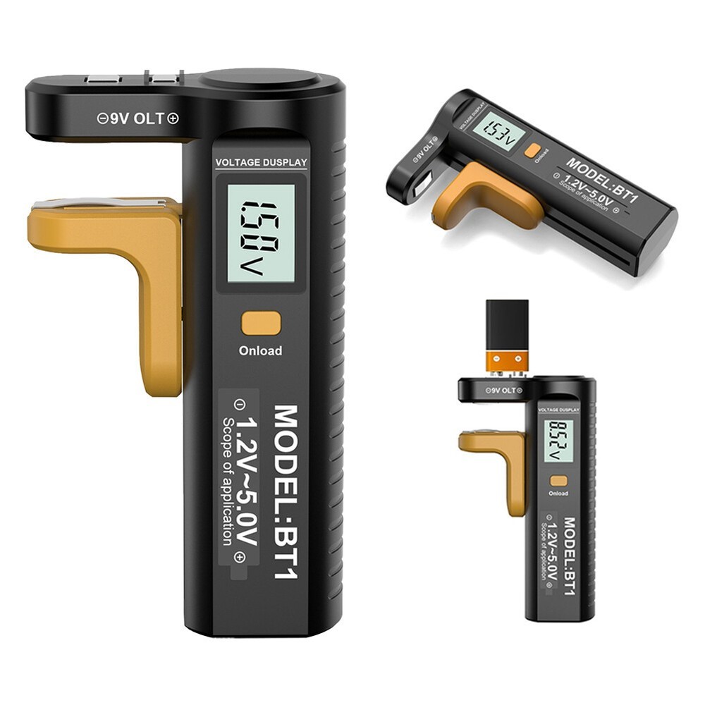 Battery Tester Battery Capacity Tester Button Cell Volt Checker 9V/1.5V/AA/AAA