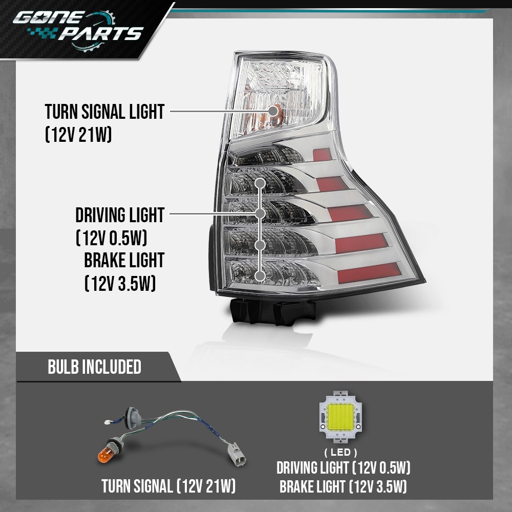 Rear Right Side Tail Light Assembly Fit For 2014-2023 Lexus Gx460