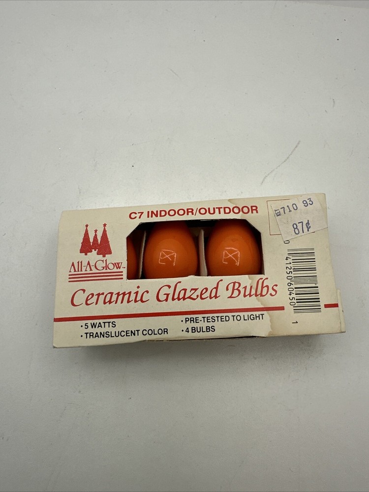 all-a-glow bulbs vintage orange C7