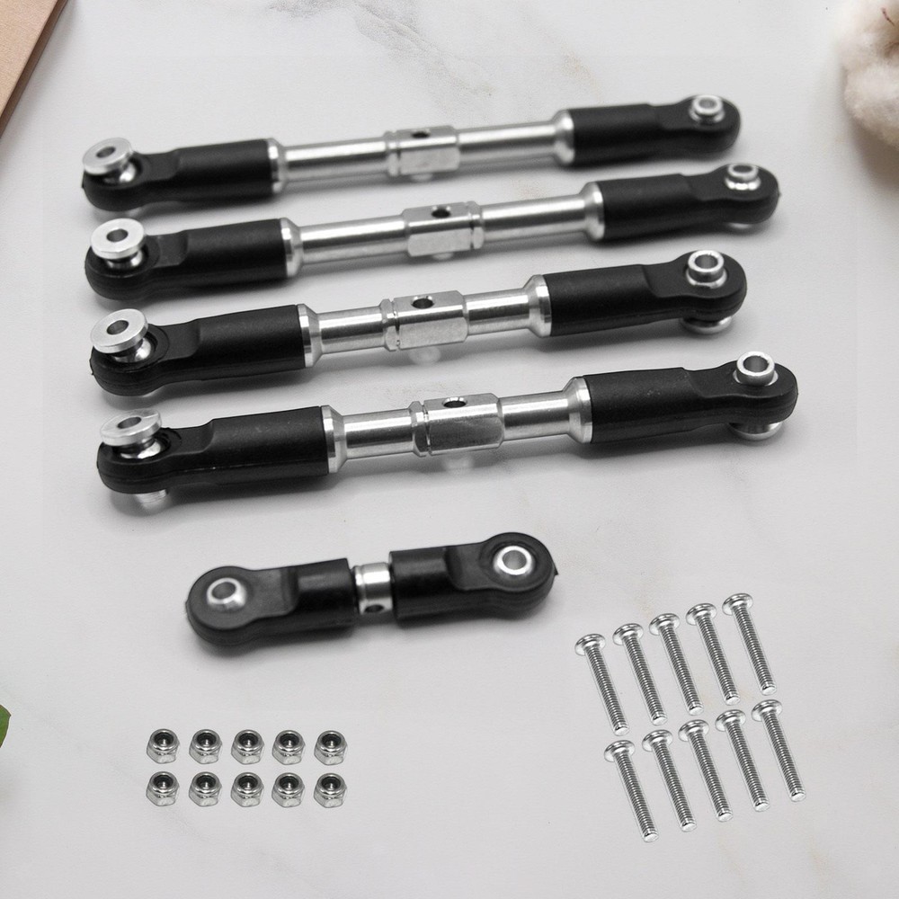 5x Steering Links Professional Replacing Adjustable for 1/7 1/8 DIY Modified