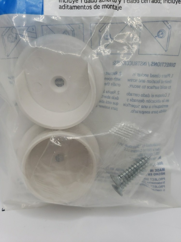 (2-Pk) Project Source Fixed Mount Rod Support Socket Set White 0016696