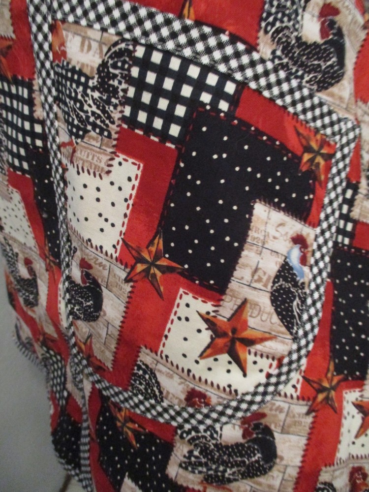 HANDMADE BIB APRON FARM TO TABLE CHICKENS