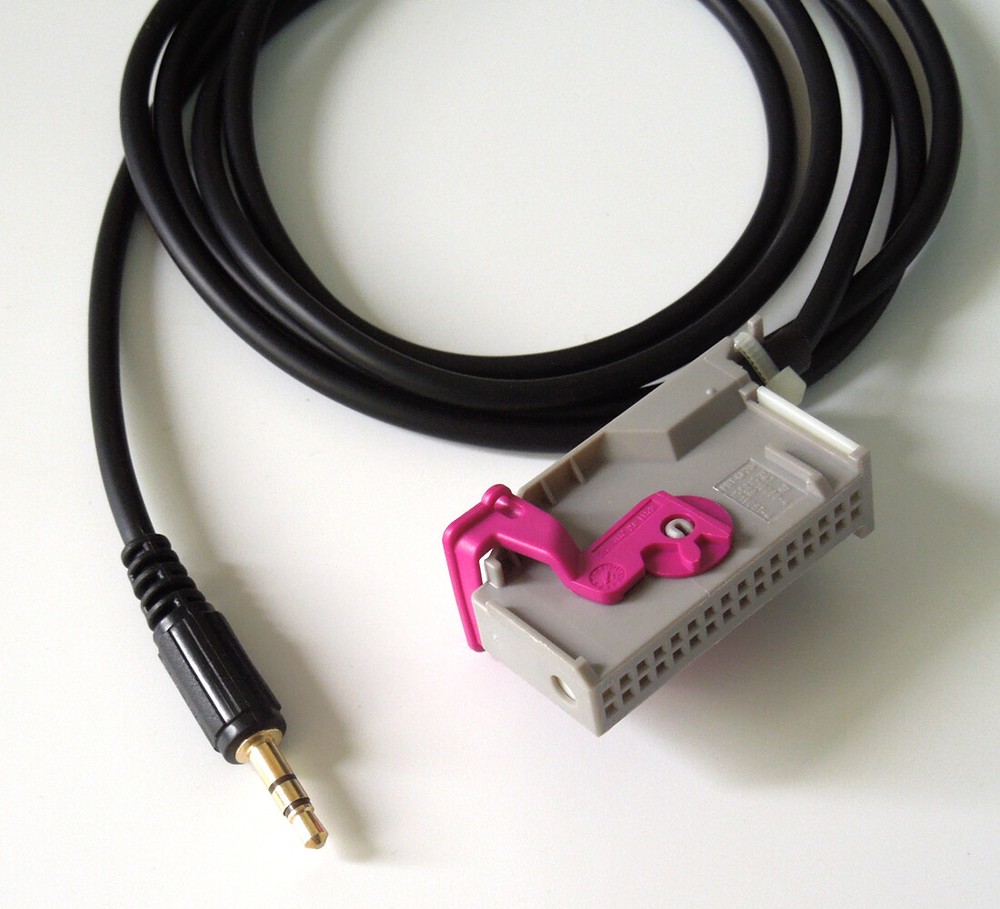 Car RNS-E Navigation Plus Aux Input Adaptor 32-Pin Cable For Audi A3 A4 A6 A8 TT
