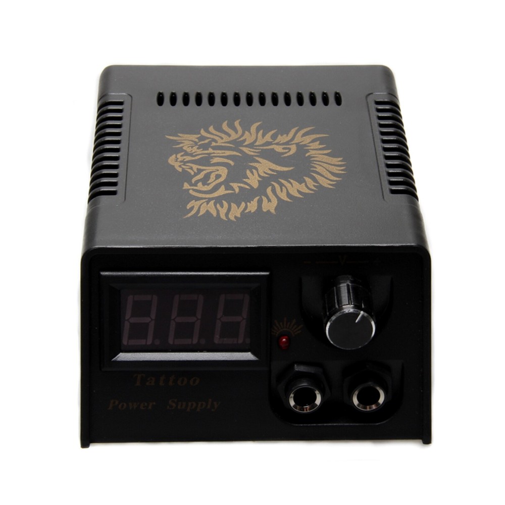 Digital LCD Display Tattoo Power Supply For Tattoo Machine Black