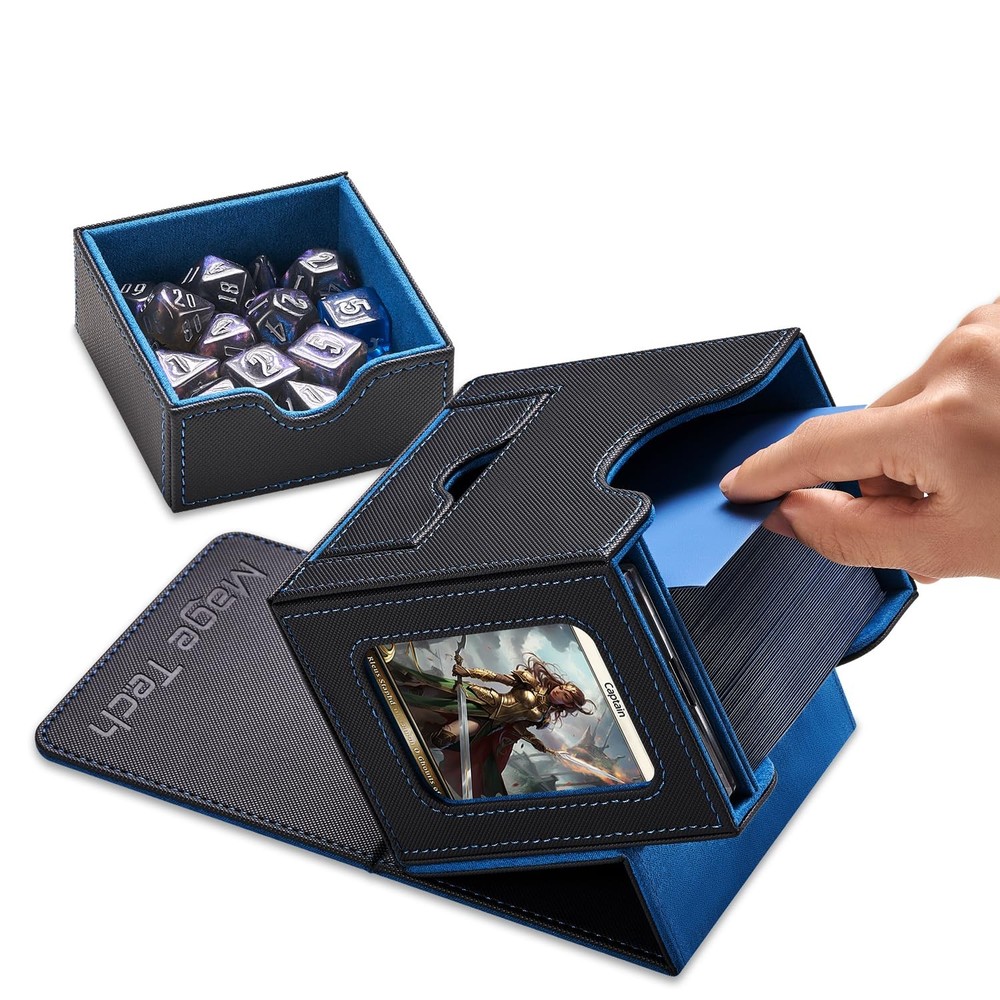 Mage Tech Card Deck Box for MTG Commander - Patented Design, Commander Display,