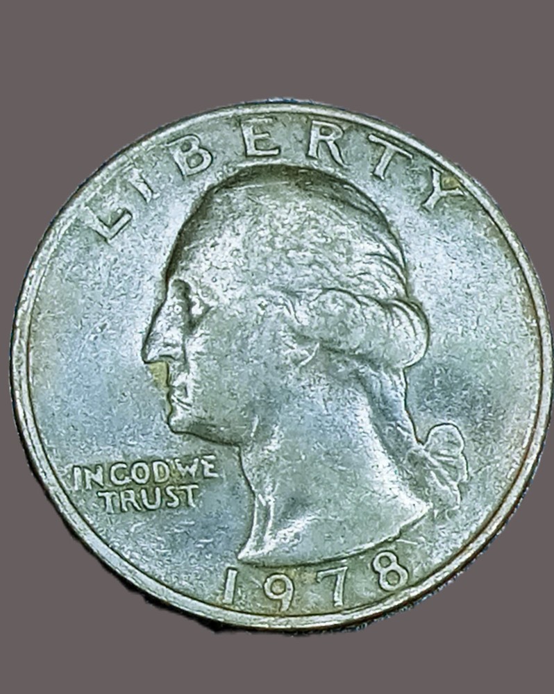 1978 Washington Quarter Error Weight 5.47.gr Missing Clad On Both Sides Rare Gem
