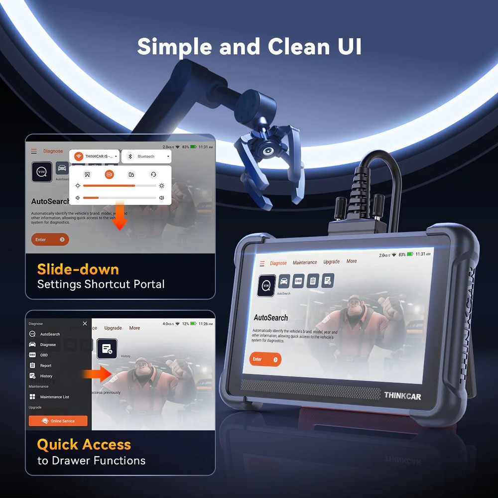 2025 ThinkScan 689 Coding Scanner Full System Diagnostic Tool Action Test+CANFD