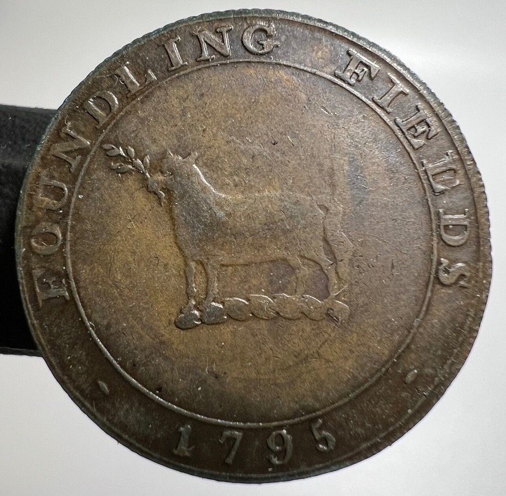 1795 Great Britain 1/2 Penny Foundling Fields Conder Token Middlesex