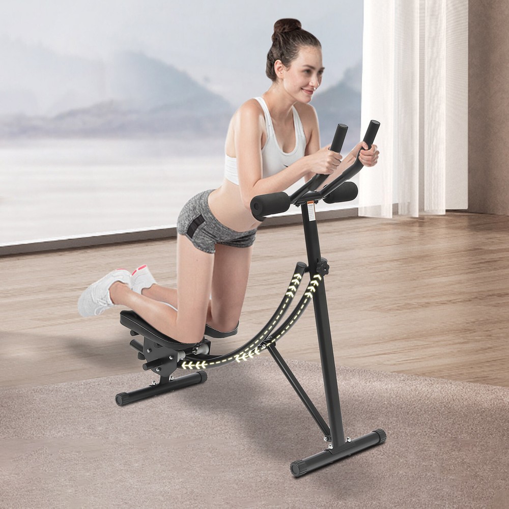 Ab Machine Coaster Abdominal Crunch Trainer For Home Gym Core Workout Equipment