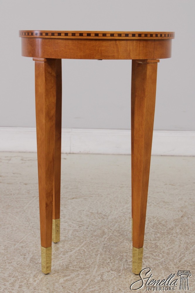 L72458: HICKORY WHITE Round Maple Neoclassical End Table