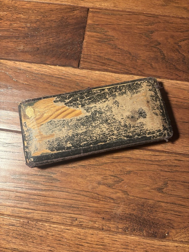 Antique Distressed Drafting Compass Set with Case Missing Some Tools