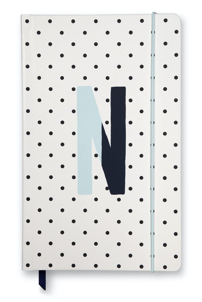 Kate Spade New York Take Note Large Polka Dot Leatherette Initial Notebook Bo...