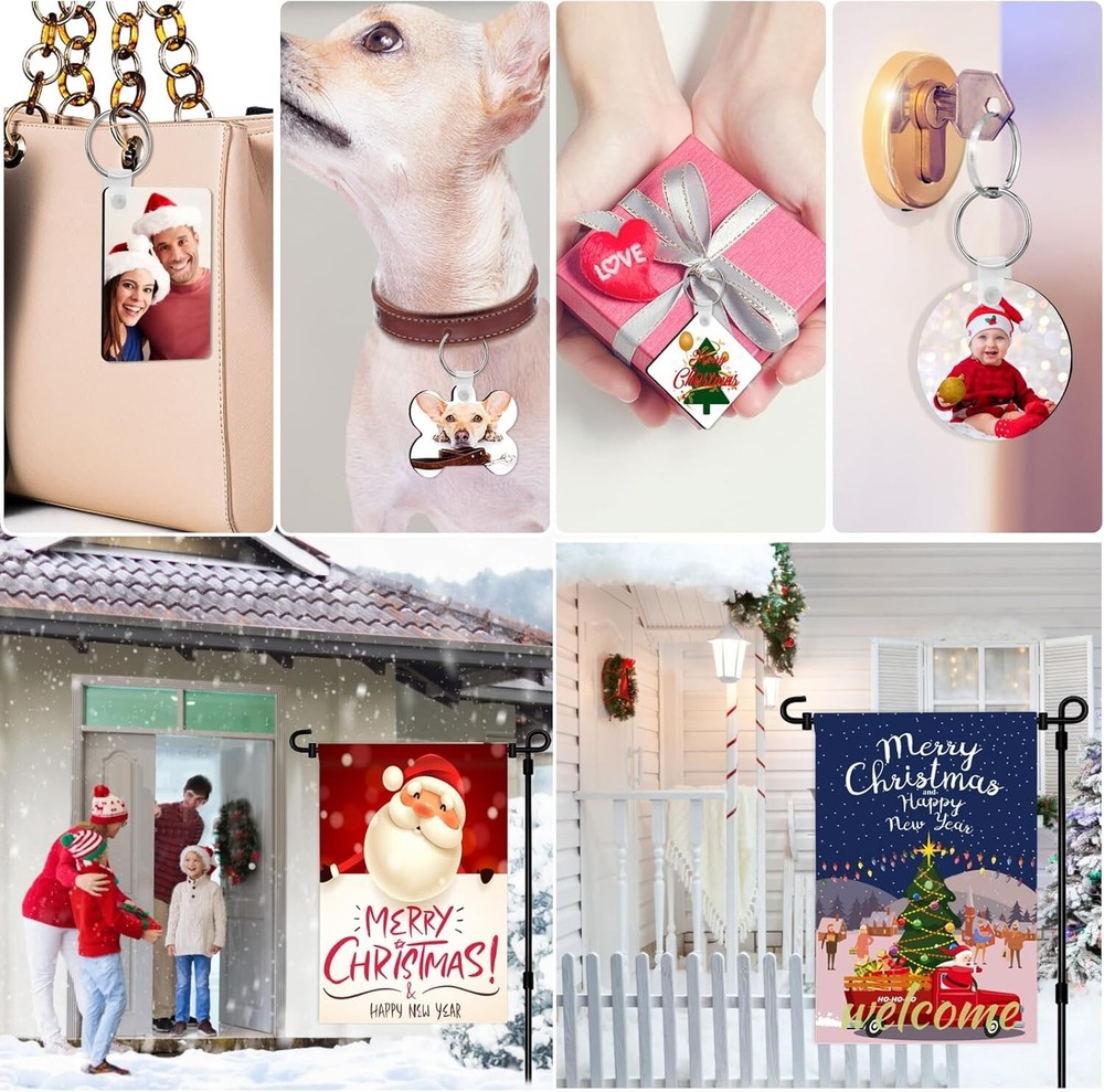 128 PCS Sublimation Blanks Products, Sublimation Starter Kit with Instruction M
