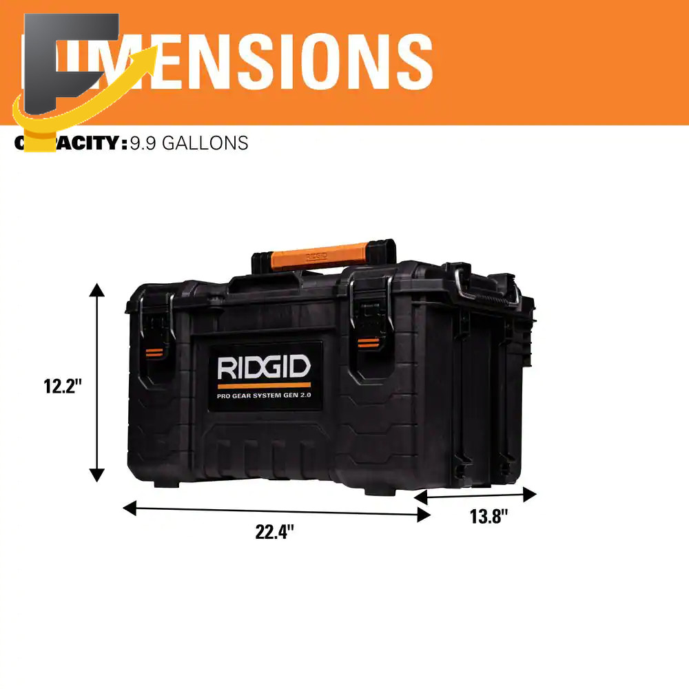 Pro Gear System Gen 2.0 Stackable Durable 22 In. Modular Tool Box Storage