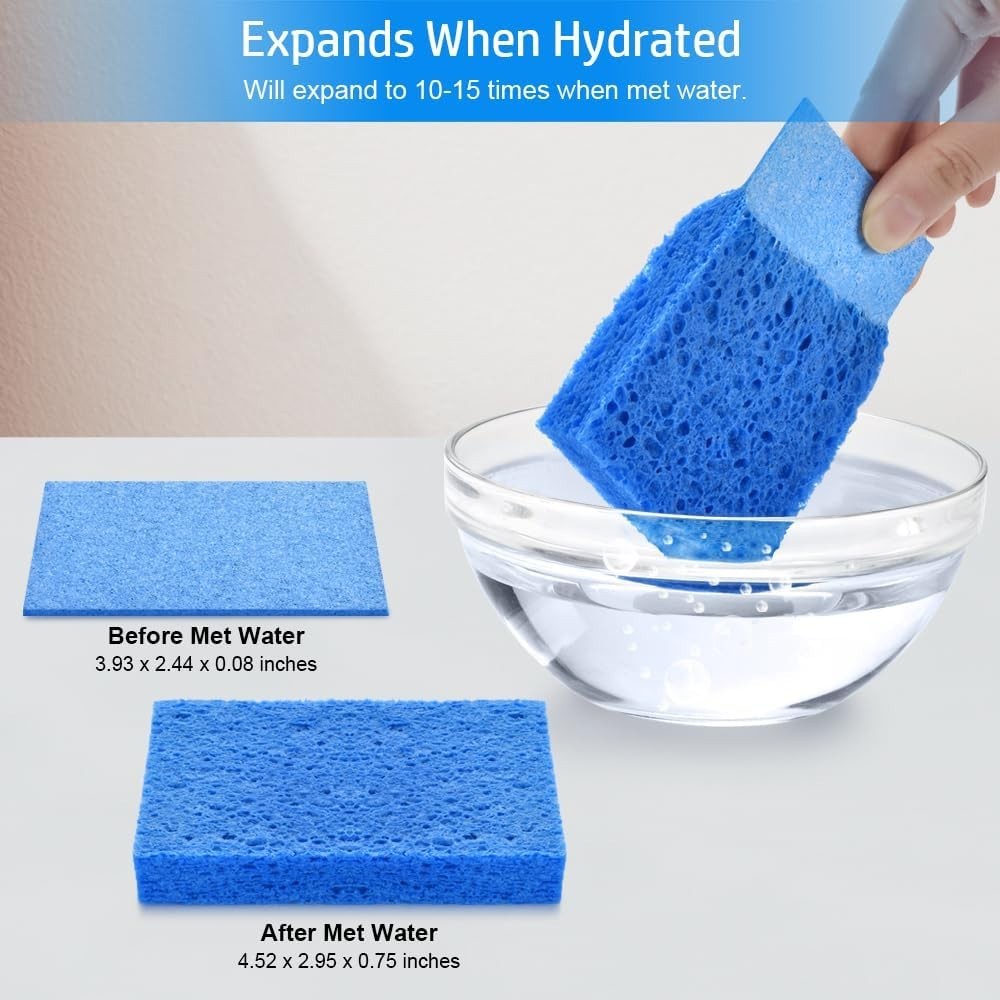 Multipurpose Non-Scratch Kitchen Sponges – 4PCS Compressed for Easy Storage