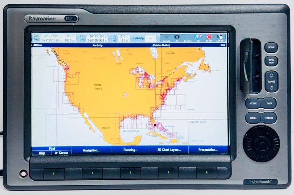 RAYMARINE E 120W WIDESCREEN HYBRIDTOUCH CHARTPLOTTER/MULTIFUNCTION DISPLAY