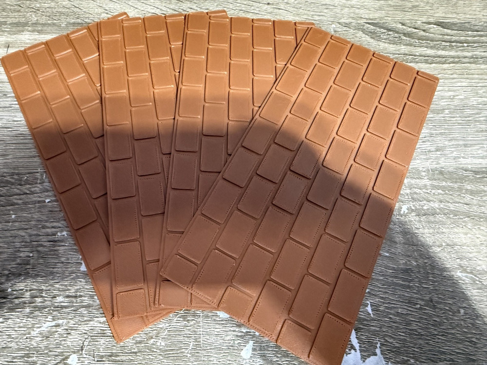 Brown Stone Blocks Scenery Sheets for Scale Models & Dioramas 4 Textured Sheets