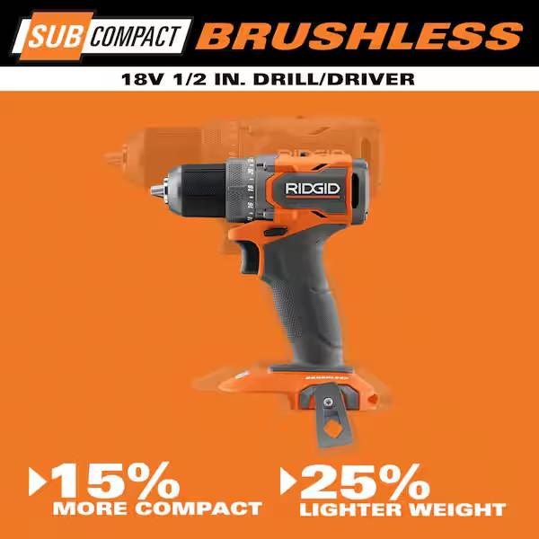 18V Subcompact Brushless 2-Tool Combo Kit with Drill/Driver, Impact Driver, (2)