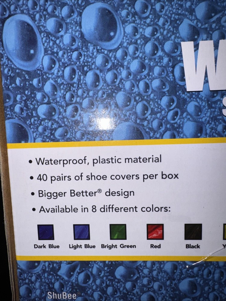 ShuBee Shoe Covers Waterproof - 40 Pair RED