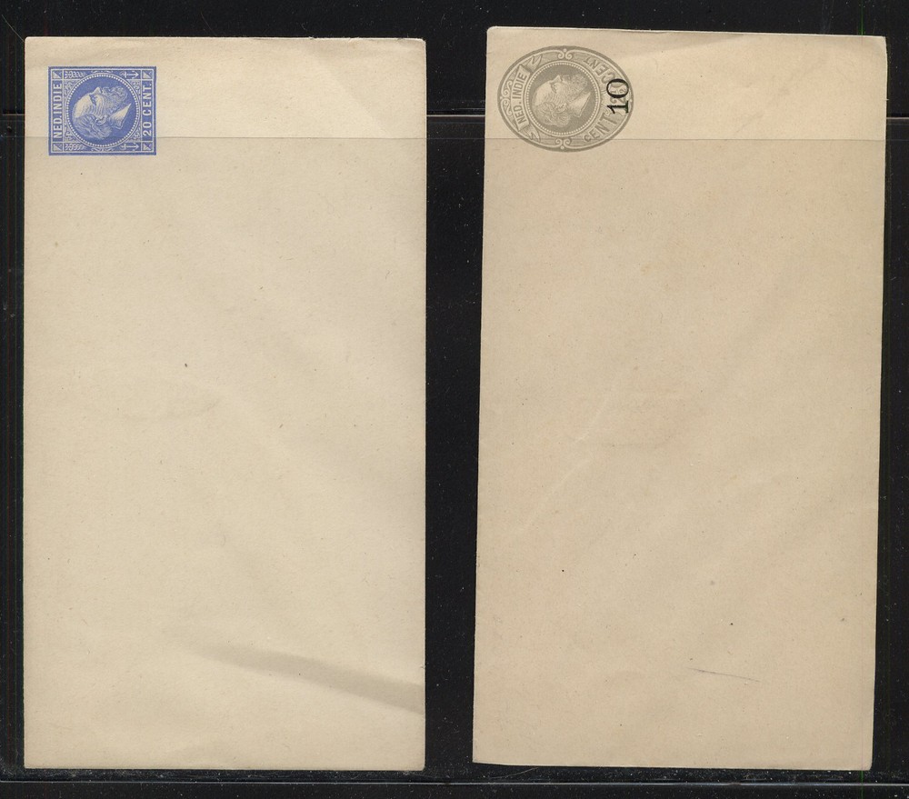 Netherlands  Indies  2 postal envelopes, one revalued  unused      MS0704