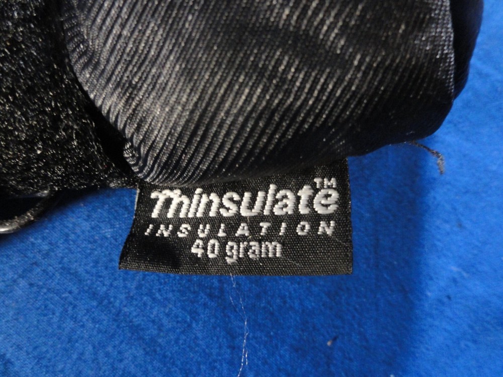 THINSULATE INSULATION 40 GRAM BLACK COLD WEATHER SNOW INTERMEDIATE GLOVES M
