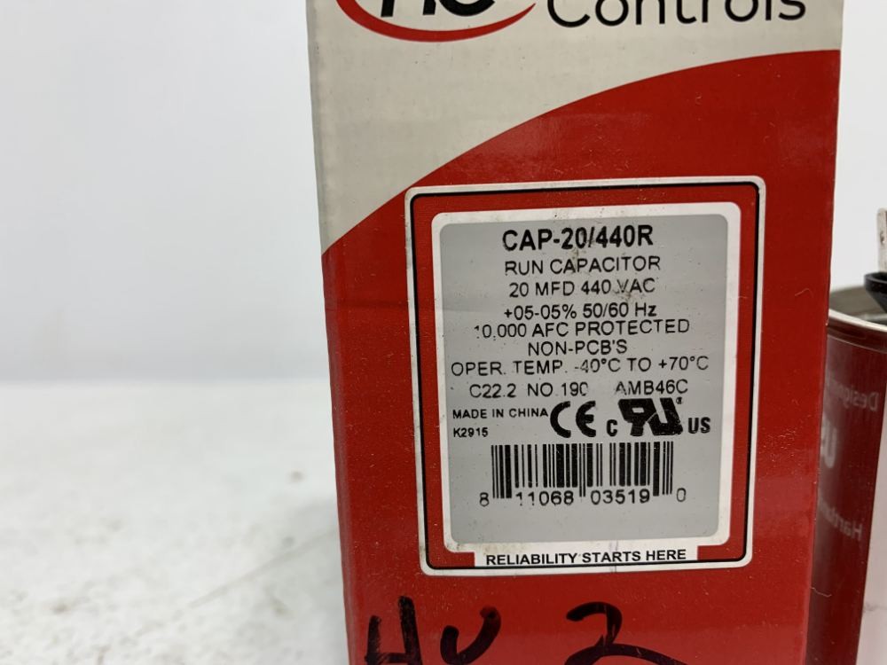 Hartland Controls CAP-20/440R Run Capacitor 20 MFD 440V