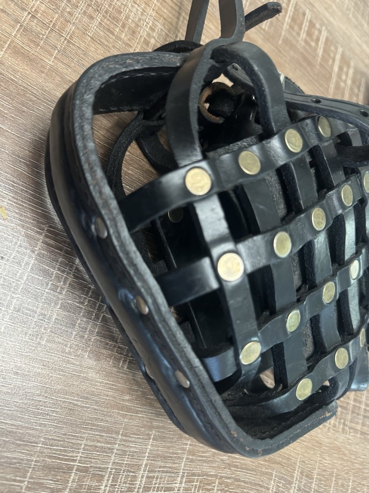 basket muzzle XL Dog Breed Black Leather, Extremely High Quality