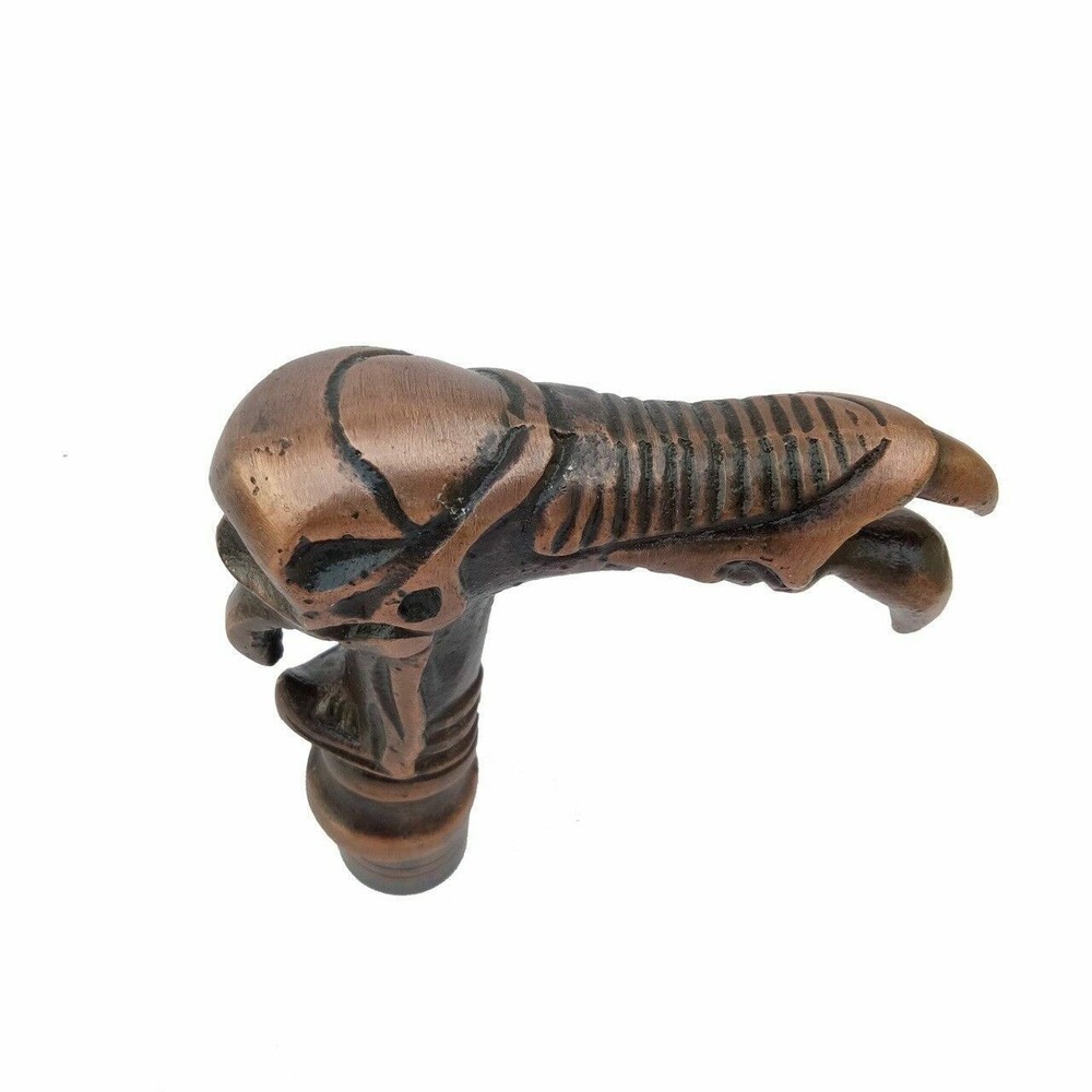 Brass Antique Finish Obsolate Dragon Victorian Head Handle for Walking Stick
