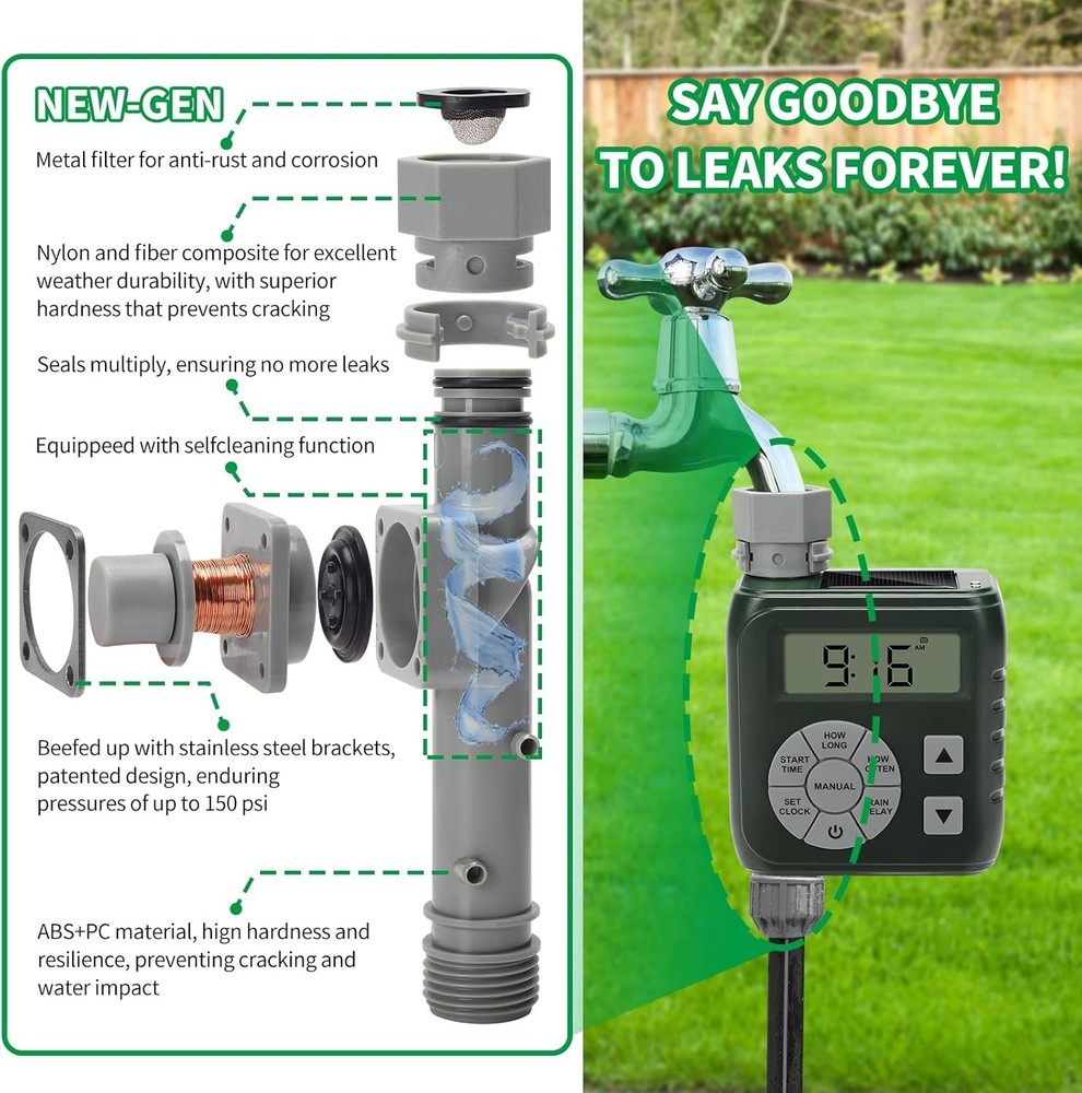 Lot 2 Sprinkler Timer Programmable Irrigation Water Timer for Garden Hose SO/BA
