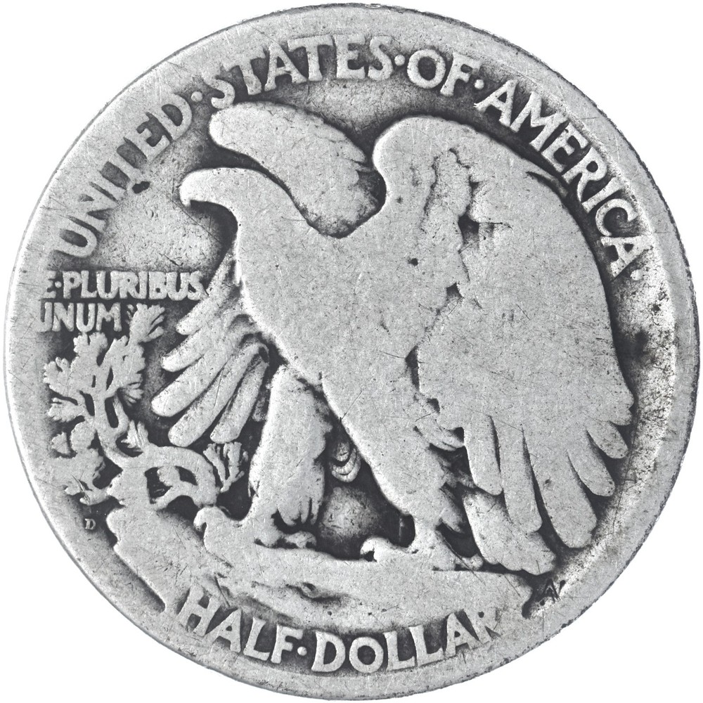 1920 D Walking Liberty Half Dollar About Good 90% Silver